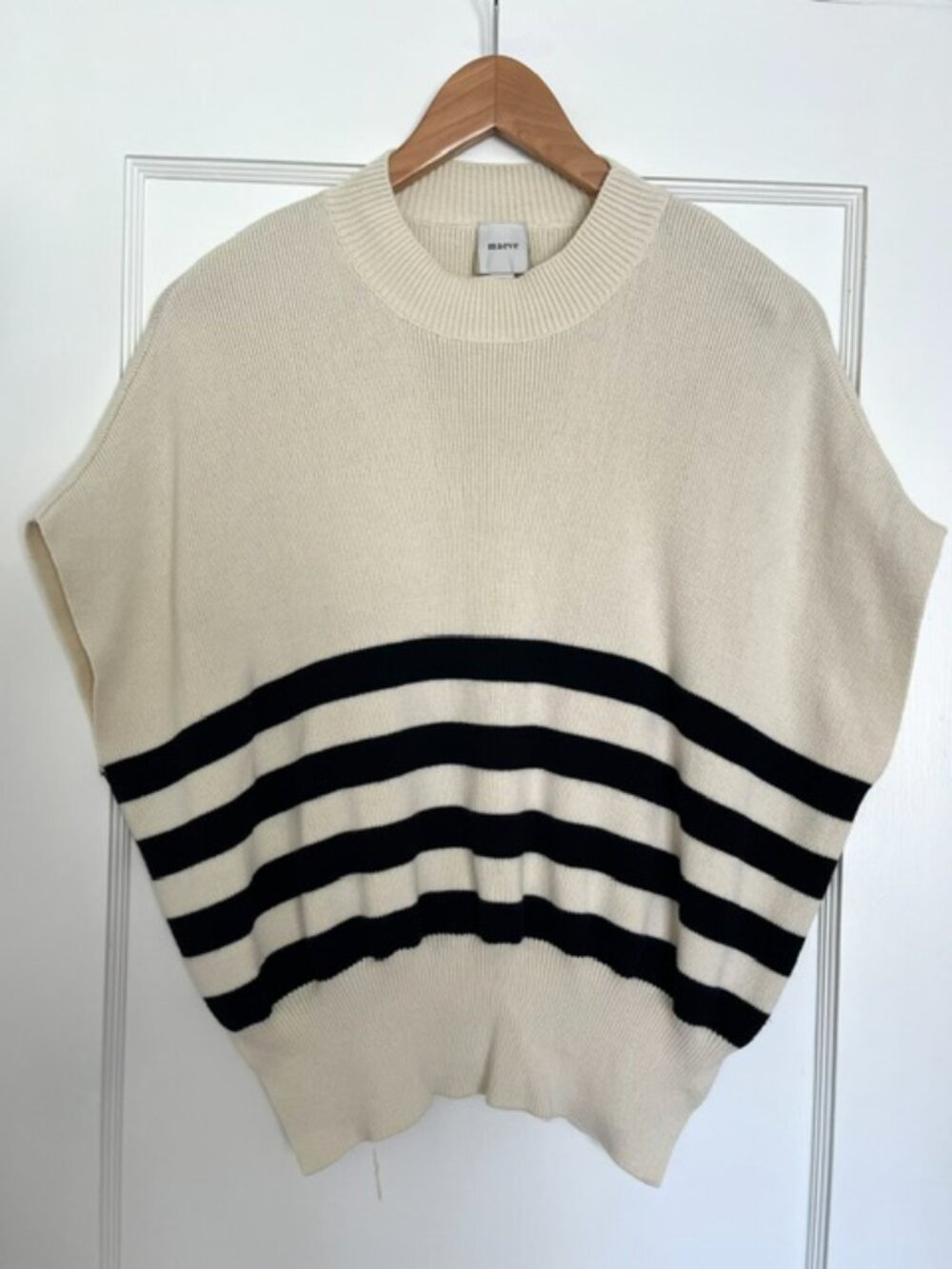 Maeve by Anthropologie Oversized Striped Short-Sleeve Sweater Vest | Size XS - Picture 2 of 7
